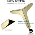 thumbnail image 5 of 7 Inch Metal Furniture Legs, Set Of 4 Modern Iron Diamond Triangle Furniture Feet., 5 of 5