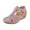 Pink, variant on Qiaocaity Women's Sandals with Arch Support Casual Comfortable Hollowed Out Wedge Sandals Brown Size 6