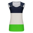 thumbnail image 4 of Women's Summer Clothes Elegant Going out Blouse Y2K Tops Dressy Casual Vintage Fashion 2024 Sleeveless Tunic Tops for Lady Loose Fit Flowy Scoop Neck Solid Color Tank Tops Green T Shirts S, 4 of 5