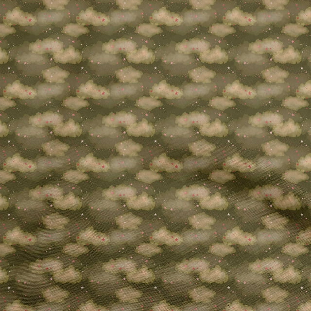 oneOone Polyester Spandex Dark Olive Green Fabric Galaxy Sewing Craft Projects Fabric Prints By Yard 56 Inch Wide