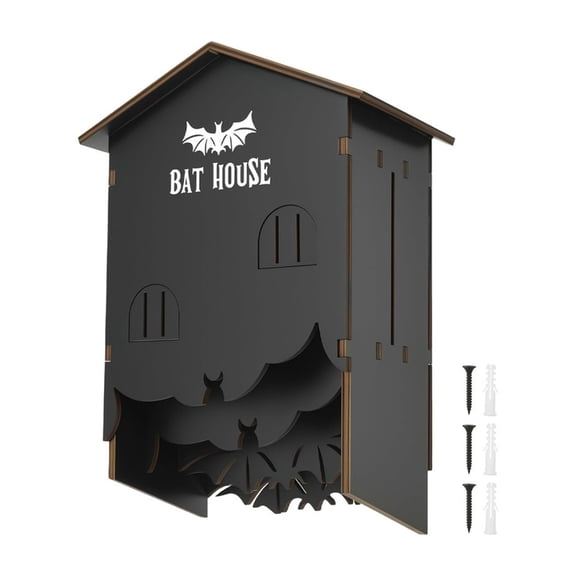 Sinyiin Handcrafted Bat Shelter With Mounting Screws Wildlife Habitat For Backyard Ecology