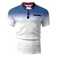 thumbnail image 5 of wendunide polo shirts for men Mens Fashion Casual Sports Printed Turndown Collar Short Sleeve Shirt Top Blouse Mens Polo Shirts White XXL, 5 of 6