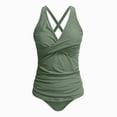 thumbnail image 3 of KPOPLK Womens Plus Size Swimsuits Modest Tankini Bathing Suits 2PCS Bathing Suit Swimwear(L,Green), 3 of 7
