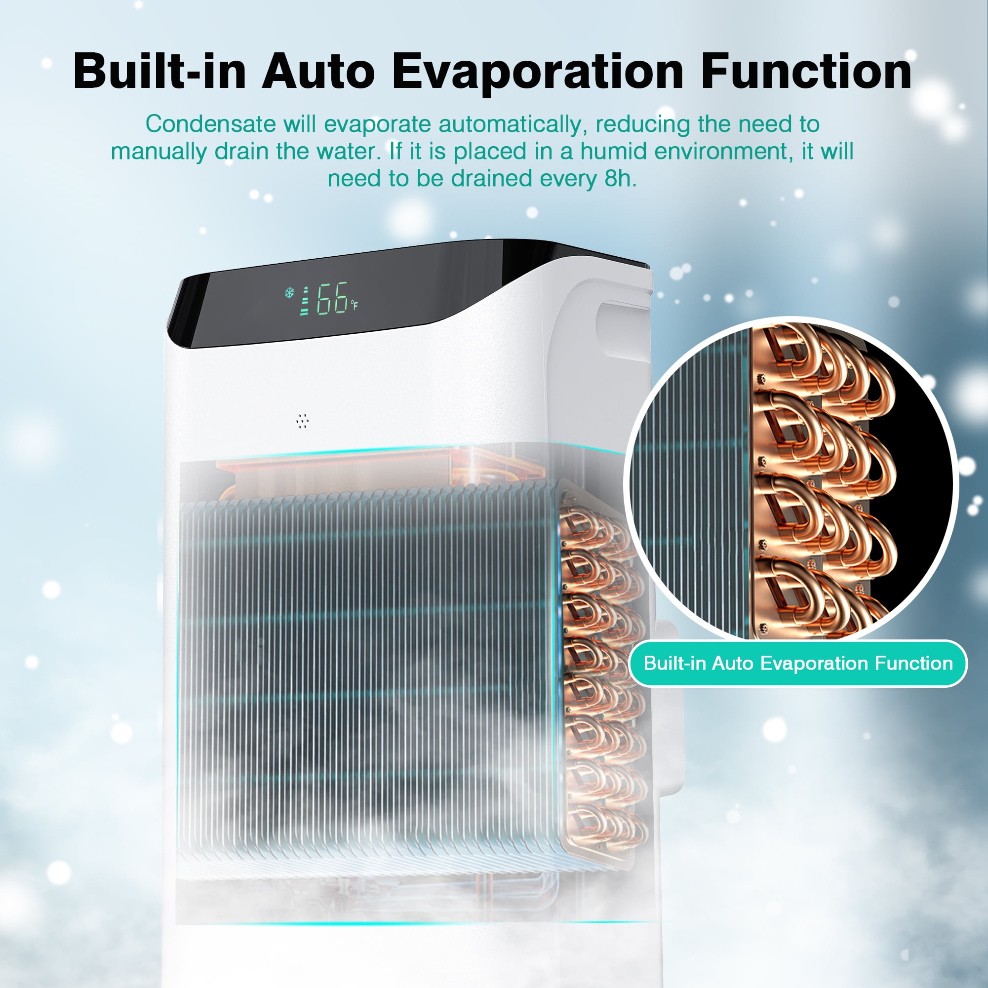 Lcxmtv 14000 BTU Portable Air Conditioners Cools up to 700 Sq. Ft., Portable AC Unit with Cool, Dehumidifier and Fan, Backlit Remote, DIY Window Kit, 24H Timer Sleep Mode, for Bedroom