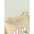 thumbnail image 4 of Jxzom Newborn Infant Baby Boy Girl My First Easter Outfit 6 12 18 24M Bunny Letter Romper Long Sleeve Crewneck Sweatshirt Bodysuit, 4 of 7