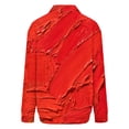 thumbnail image 5 of Vestes d'Automne pour Femmes 2025, Comdrip Veste Décontractée pour Femmes avec Design Imprimé Coupe-Vent Veste Légère Femmes Rouge 2TG, 5 of 5