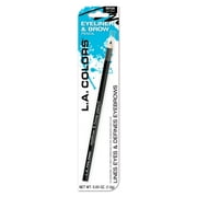 L.A. COLORS Eyeliner & Brow Pencil, Very Black, 0.007 fl oz