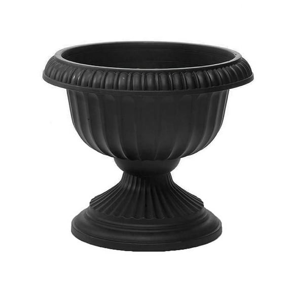 Root & Vessel Grecian Urn Planter, Black, 18"