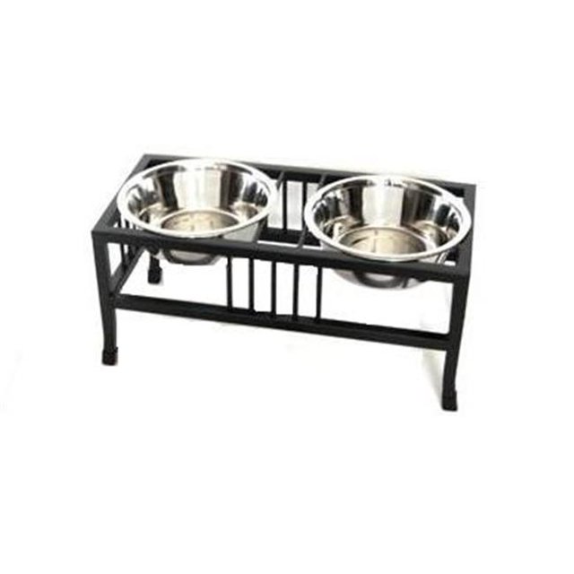 Pet Store Pros RDB13XL Table à Manger Surélevé Double Baron 18 Po. - 3 Qt.