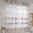 thumbnail image 2 of JeashCHAT 1 PCS Vines Leaves Tulle Door Window Curtain Drape Panel Sheer Scarf Valances, 2 of 2