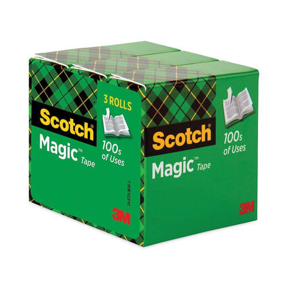 Magic Tape Refill, 3" Core, 1" X 72 Yds, Clear, 3/pack | Bundle of 2 Packs