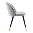 thumbnail image 5 of Modway Cordial Performance Velvet Dining Chairs - Set of 2 in Light Gray, 5 of 9