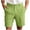 Green, variant on Tumotour Linen Shorts For Man Solid-Color Casual With Pockets Button Zipper Shorts Half Shorts Pants Workout Shorts Short Beach Shorts Summer Shorts