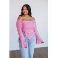 thumbnail image 6 of Kalinda Off The Shoulder Top - Bubblegum, 6 of 6