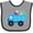 Heather and Black, variant on Inktastic Easter Egg Truck Boys Boys Baby Bib