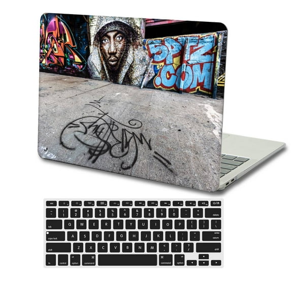 KSK KAISHEK Compatible MacBook Air 13 inchs Case 2017 - 2010 Rel. Model A1466 & A1369, Plastic Hard Shell Case + Black Keyboard Cover, Painting A 0084