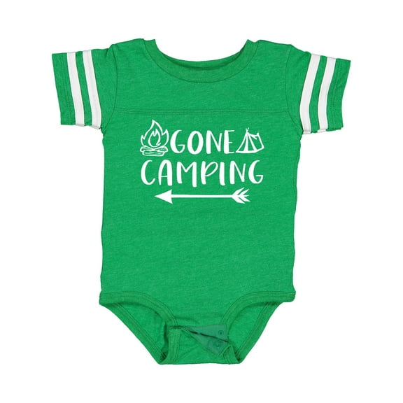 Inktastic Gone Camping Boys or Girls Baby Bodysuit