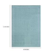 Mainstays Dylan Solid Diamond Olefin Blue Indoor Area Rug, 4 ft x 5 ft 4 in