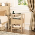 thumbnail image 6 of LEYAOYAO End Tables Set of 2 for Living Room with Charging Station, Side Table with Drawer and Adjustable Storage Shelf, Natural Oak, 6 of 9