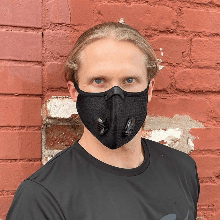 Performance Sports Face Mask with Activated Carbon Filter and Breathing  Valves 