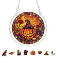 thumbnail image 3 of Halloween Acrylic Puzzle Suncatcher - 8 Inch Stained Glass Window Hanging Ornament for Car Halloween Tree Porch Patio Decor Spooky Gift, 3 of 7