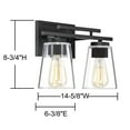 thumbnail image 6 of Savoy House Calhoun 2-Light Black Vanity Light, 6 of 6