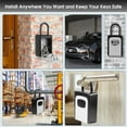 thumbnail image 4 of Key Lock Box Portable Combination Lockbox Password Key Box for House Keys,Resettable Code Safe Security Lock Box for Home Office Apartment Spare Key Storage Box, 4 of 8