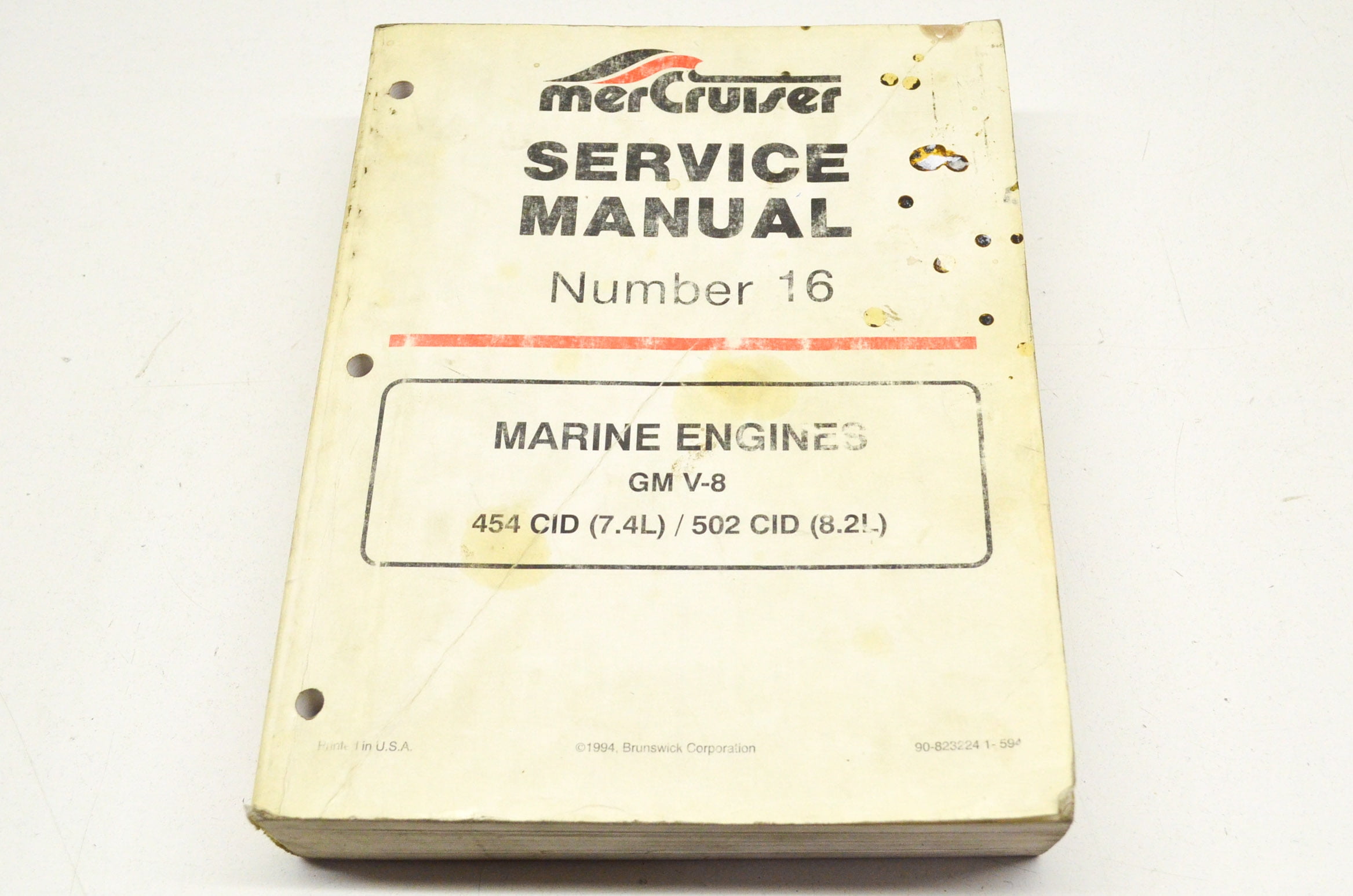 Mercury 90-823224 Marine Engines GM V-8 454 CID (7.4L) / 502 CID (8.2L) Service Manual Number 16 QTY 1 - Walmart.com