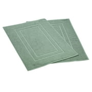 Luxury 100% Cotton- Highly Absorbent - Soft Underfoot Easy Care Machine Washable 21-Inch by 34-Inch Bath Mats, 2 Pack