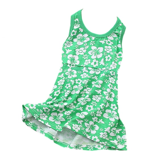 Summer Savings! TAGOLD Toddler Girls Summer Dress,1-6 Years Summer Girls Dress Baby Beach Dress Children's Multicolor Dress Full Of Printed Flowers
