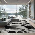 thumbnail image 2 of ODIKA 6'x9' Black Charcoal Abstract Cloud Burst Dotted Washable Area Rug Contemporary Splatter Design With Gradient Non-Slip, Chair-Friendly, for Dining Room, Under Table, Office Décor, 2 of 7