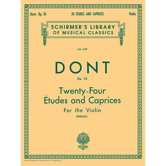 24 Etudes and Caprices, Op. 35: Schirmer Library of Classics Volume 1179 Violin Solo, (Paperback)
