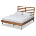 thumbnail image 2 of Baxton Studio Shiro Mid-Century Engineered Wood Platform Bed, Full, Ash Walnut, 2 of 10