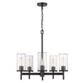 thumbnail image 3 of Golden Lighting Winslett 5-Light Steel Metal & Glass Chandelier in White Gold, 3 of 8