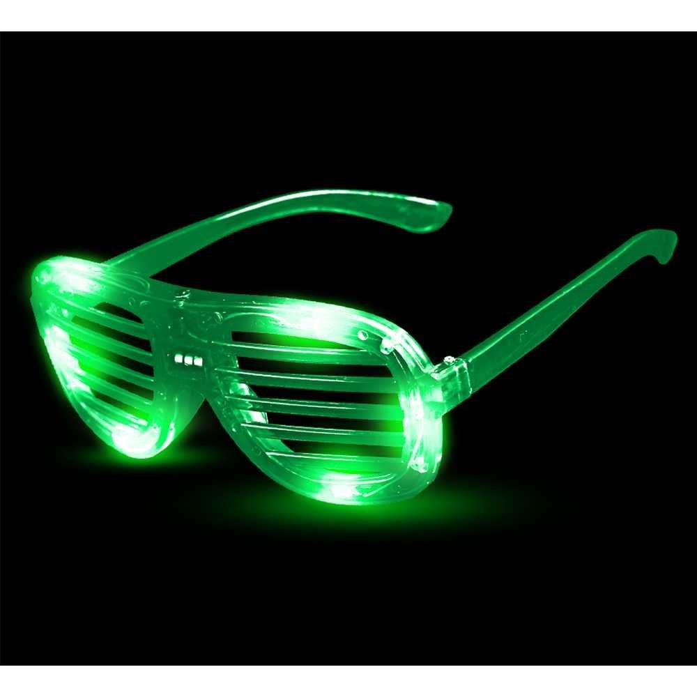 I463 Led Light Up Slotted Shades Green These Kanye West Style Shutter Sunglasses Are One Of