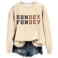 thumbnail image 5 of Sundey Fundey Football Sweatshirts for Women 2025 Long Sleeve Crewneck Football Season Sweatshirt Pullover Tops, 5 of 6