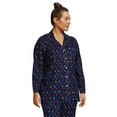 thumbnail image 3 of Lands' End Women's Plus Size Long Sleeve Print Flannel Pajama Top, 3 of 3
