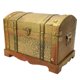 thumbnail image 4 of Caja de almacenamiento decorativa elegante retro, joyero de madera, organizador para pulsera, collar, cosméticos, oro L, 4 of 14