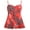 Red&white Floral, variant on Women's Flyaway Tankini Top Bandeau Swimsuit Flowy Bathing Suit Tummy Control Swimwear