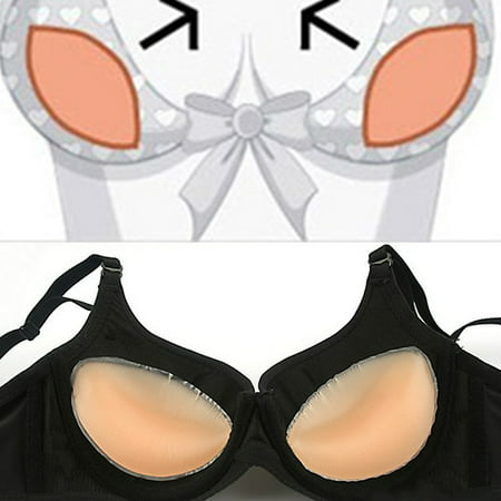 

Jiaroswwei 1 Pair Women Fashion Soft Silicone Gel Bra Breast Enhancer Push Up Inserts Pads