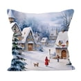 thumbnail image 1 of Funda de almohada navideña de invierno para el hogar, sala de estar, sofá, decoración de funda de almohada con borde, decoración de cabecera de cama, funda de cojín, 1 of 4
