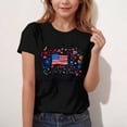 thumbnail image 6 of MKOSPLRT 4th of July Kids T-Shirt, Soft Cotton American Flag Print Crew Neck Short Sleeve Top for Boys Girls Black 12-13 Years, 6 of 7