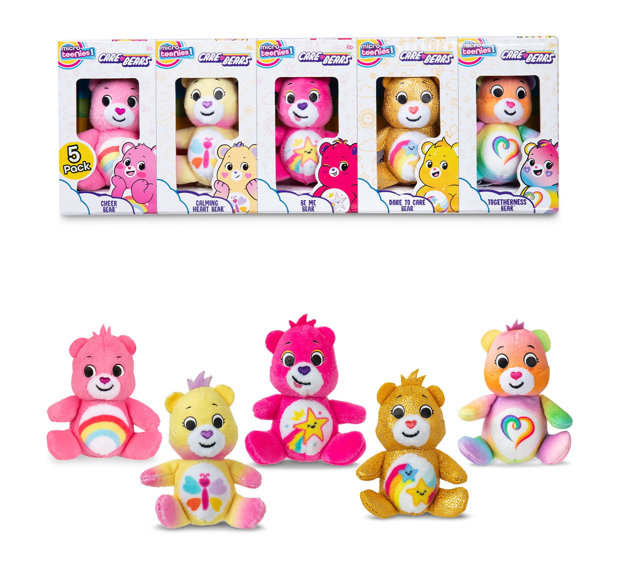 Care Bears 8 Inch Plush 4-Pack Treasure Box - Soft Huggable