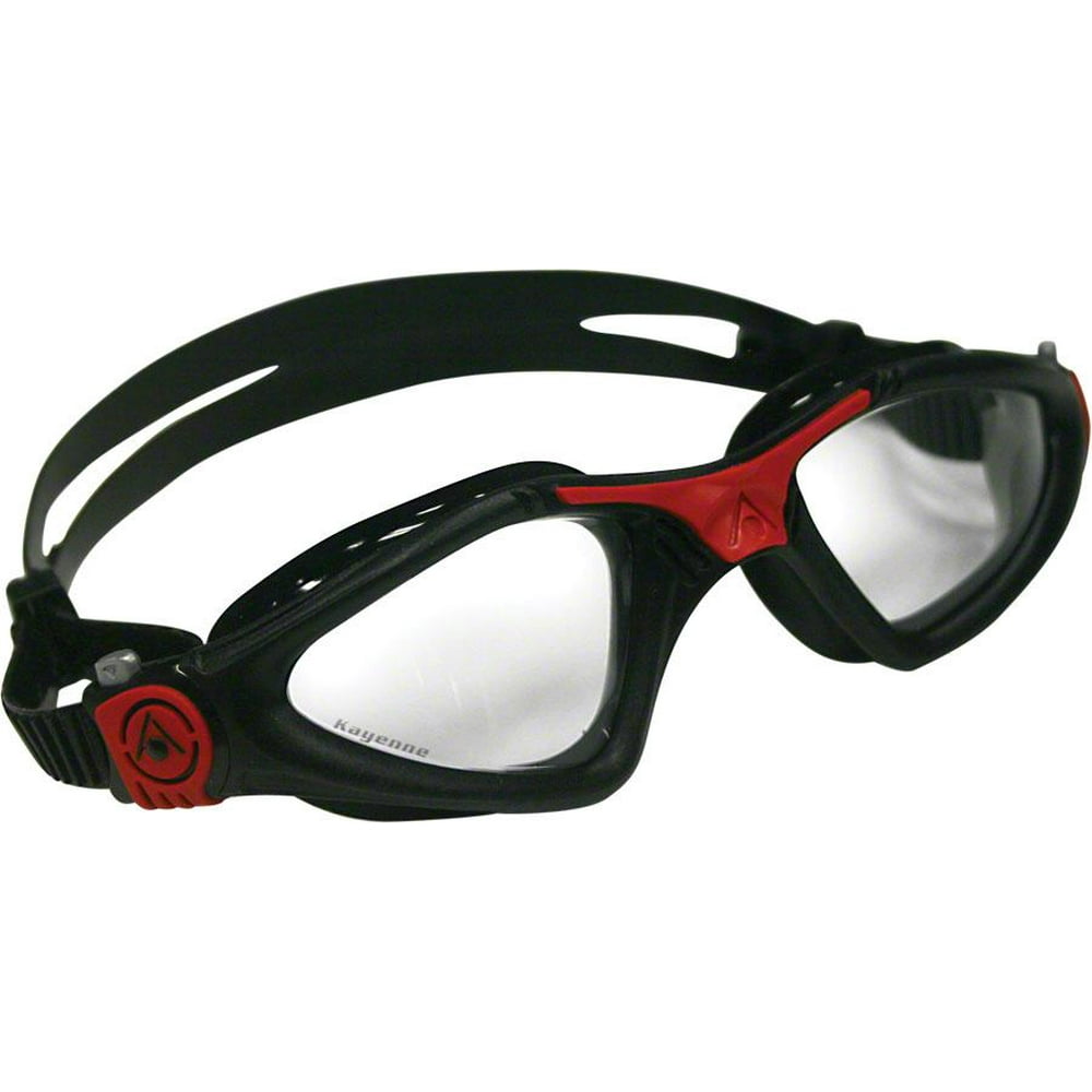 Aqua Sphere Kayenne Goggles Black/Red with Clear Lens