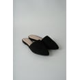 thumbnail image 3 of J. Adams Lennox Mules for Women - Black Vegan Leather Pointed Toe Slides, 3 of 6