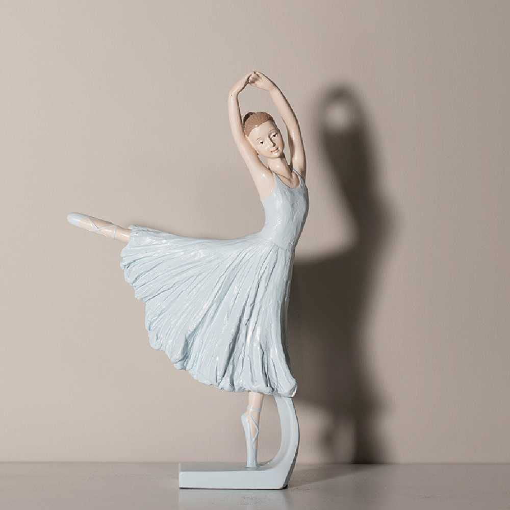 Resin Statue Dancing Dancer Figurine Ballerina Ballet Girl Sculpture Home Decor 
