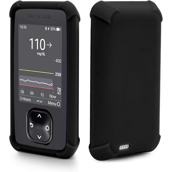 SUNMON Silicone Case for Dexcom G7 Receiver, Anti Slip Soft Protective Cover Suitable for G7 Device (Black)