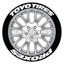 Toyo Tires Proxes Tire Stickers - White - 1.0" For All Wheel Sizes (4 pack)