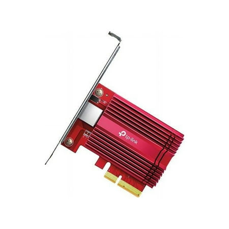 UPC: 0840030701610 | TP-Link 10Gbps PCIe Network Card (TX401) – PCIe to 10 Gigabit Ethernet Network Adapter Supports Windows 10/8.1/8/7 Windows Servers 2019/2016/2012 R2 and Linux Including a CAT6A Ethernet Cable