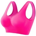 thumbnail image 2 of Supportive Bras for Women Athletic Breathable Workout Gym Yoga Activewear Seamless High Impact Bralettes 3XL 06-Hot Pink, 2 of 4